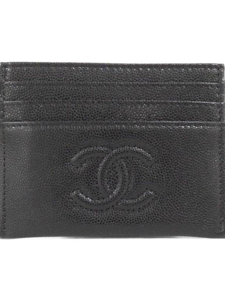 Chanel Card Case Card Holders Black
